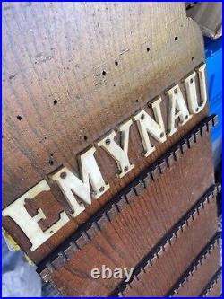 Vintage Welsh Oak Hymn Board Religion Original Decor Ecclesiastical Stunning
