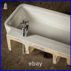 Vintage White Ceramic Adamsez Long Trough Sink