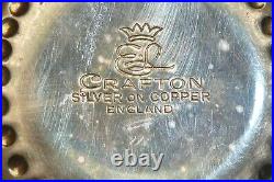Vintage Wine Taster. Tastevin. English. Silver Over Copper. Crafton