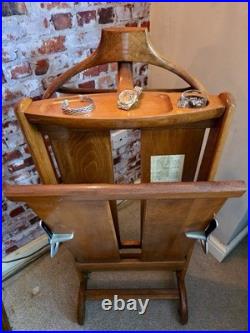 Vintage Wooden English Gentleman's Valet/ Nightstand. Circa 1950. Rare Find