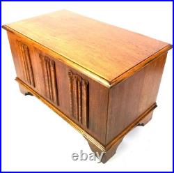 Vintage Wooden Oak Panelled Blanket Box / Coffer / Mid Century c. 1950 / Antique