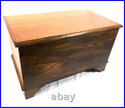 Vintage Wooden Oak Panelled Blanket Box / Coffer / Mid Century c. 1950 / Antique