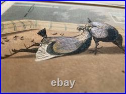 Vintage, antique Art, Cock Fighting set of 4 1840 Old English Game Engraving OEG