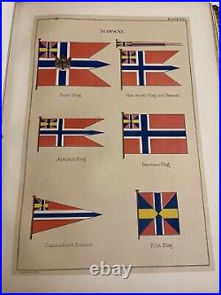 Vintage/ antique Book Flags Of Maritime Nations 1873 Edition