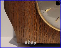 Vintage c1960's English Smiths Oak Cased Chiming Mantel Clock (Fully Serviced)