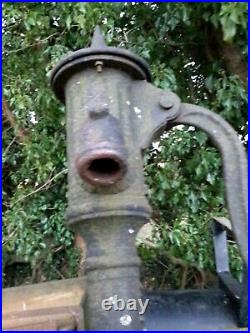 Vintage cast iron water hand pump