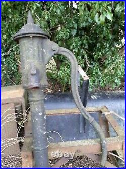 Vintage cast iron water hand pump