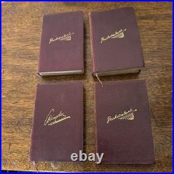 Vintage charles dickens book collection antique leather bound 4 gilt pre 1911
