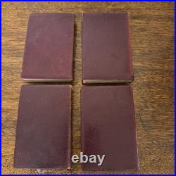 Vintage charles dickens book collection antique leather bound 4 gilt pre 1911