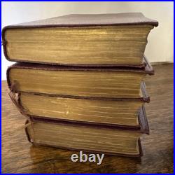 Vintage charles dickens book collection antique leather bound 4 gilt pre 1911