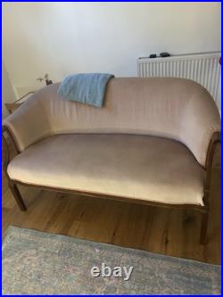 Vintage classical English sofa, Regency style Pink