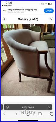 Vintage classical English sofa, Regency style Pink