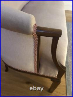 Vintage classical English sofa, Regency style Pink