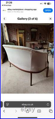 Vintage classical English sofa, Regency style Pink