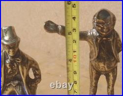 Vintage old Antique Brass David Copperfield Pickwick Papers Charles Dickens pair