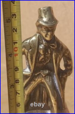 Vintage old Antique Brass David Copperfield Pickwick Papers Charles Dickens pair