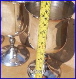 Vintage old Antique silver plated Goblet 6 pairs 5 (10) Decorative Display wedd