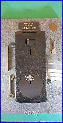 Vintage public convenience (bathroom) penny lock (MINI PATENT)