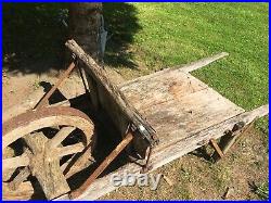 Vintage wooden wheelbarrow