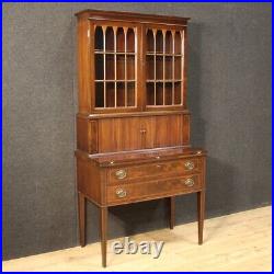Vitrine English furniture vintage writing desk bookcase antique style 900