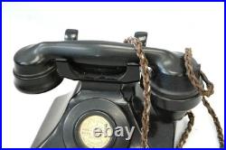 Vtg 1930's BLACK BAKELITE English Made Internal TELEPHONE 9 x 5 x 5 -L52