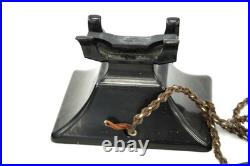 Vtg 1930's BLACK BAKELITE English Made Internal TELEPHONE 9 x 5 x 5 -L52