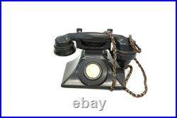 Vtg 1930's BLACK BAKELITE English Made Internal TELEPHONE 9 x 5 x 5 -L52