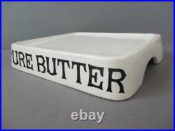 Vtg Antique English PURE BUTTER Slab Ironstone Grocers Shop Display Dairy Supply