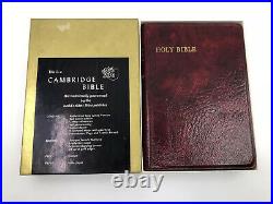 Vtg Cambridge Cameo Holy Bible KJV Antique French Morocco Leather 74XRL LNIB
