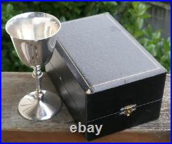 Vtg. English Sterling Queen Elizabeth Jubilee Hallmarked Chalice In Original Box