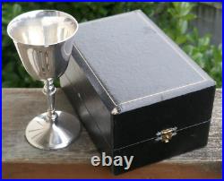 Vtg. English Sterling Queen Elizabeth Jubilee Hallmarked Chalice In Original Box