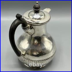 Walker & Hall Antique Silver Plated Hot Water Jug or Coffee Pot Victorian Vtg