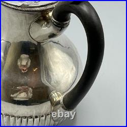 Walker & Hall Antique Silver Plated Hot Water Jug or Coffee Pot Victorian Vtg