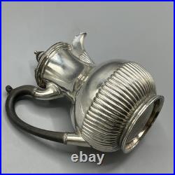 Walker & Hall Antique Silver Plated Hot Water Jug or Coffee Pot Victorian Vtg