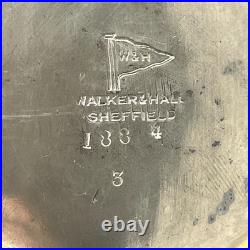 Walker & Hall Antique Silver Plated Hot Water Jug or Coffee Pot Victorian Vtg