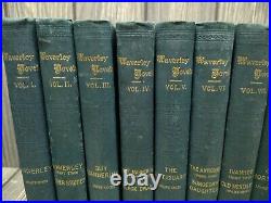 Waverley Novels Incomplete Set Of 31 By Walter Scott Vintage Antique Blue Books