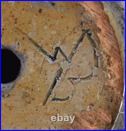 William Barnes Studio Art Pottery Fish Scale Flambe Vase English Vintage Antique