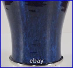 William Barnes Studio Art Pottery Fish Scale Flambe Vase English Vintage Antique