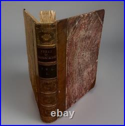 Works Of Robert Burns Vol 1 BLACKIE AND SON Leather Antique Vintage Book c. 1861