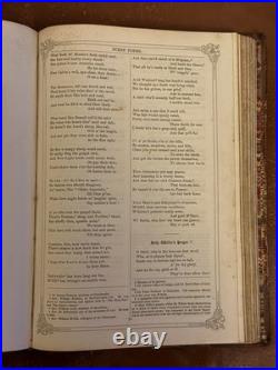 Works Of Robert Burns Vol 1 BLACKIE AND SON Leather Antique Vintage Book c. 1861